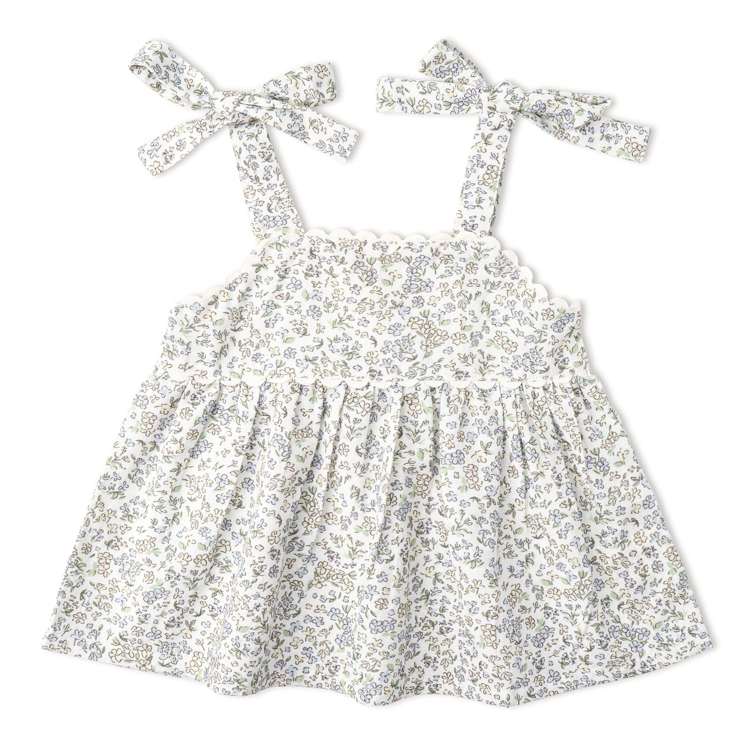 Organic Tie Up Top & Shorts Set - Tulle Floral